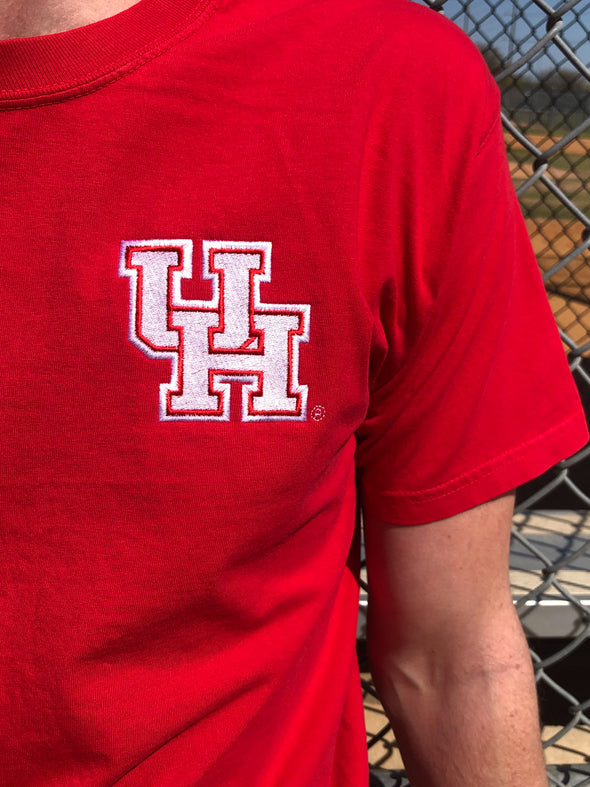 University of Houston - The University Embroidered Tee - Red