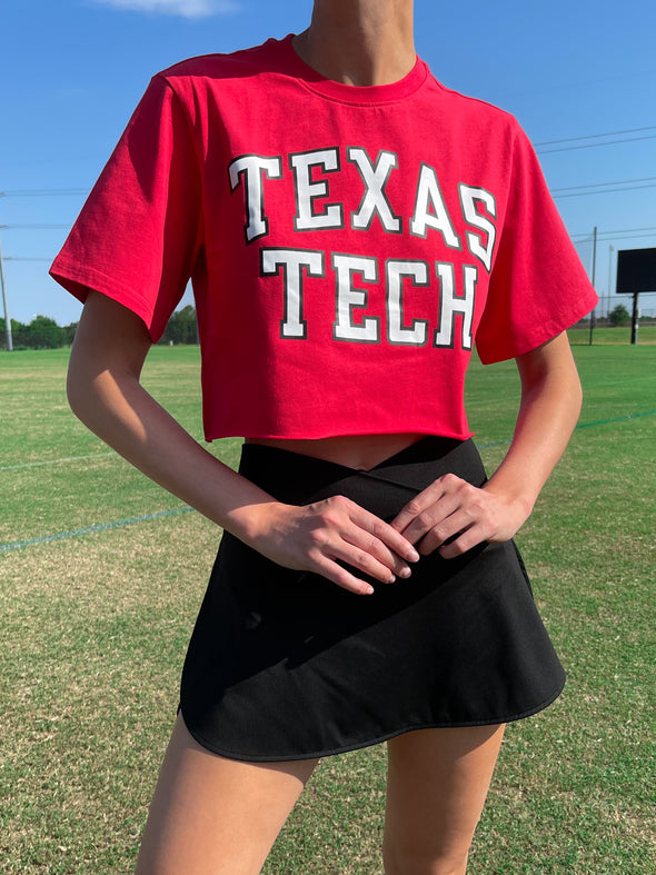 Texas Tech - Classic Logo Cropped Tee - Red