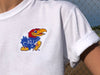 University of Kansas - The University Embroidered Cropped Top - White