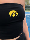 University of Iowa - The Embroidered Stadium Tube Top - Black