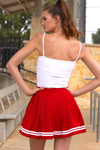 Gameday Pleated Skirt - Red