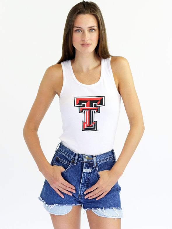 Texas Tech - Double T Tank Top - White