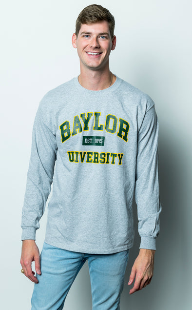 Baylor University - Long Sleeve T-Shirt - Grey