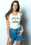 Baylor University - Star Ribbed Tank Top - White
