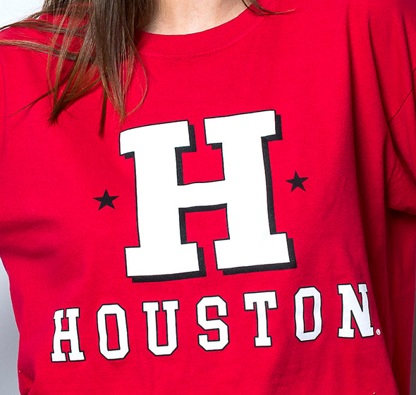 University of Houston - Vintage H Long Sleeve T-Shirt - Red