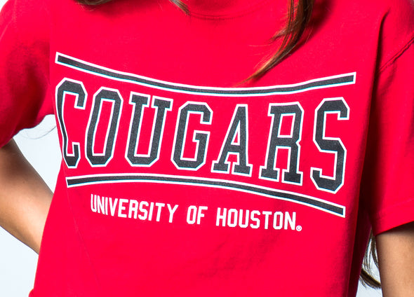 University of Houston - Retro Bend T-Shirt - Red