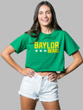 Baylor University - Triple Star Cropped T-Shirt - Green