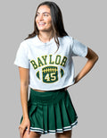 Baylor University - First Down Cropped T-Shirt - Ash Grey