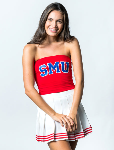 SMU - Cropped Tube Top - Red