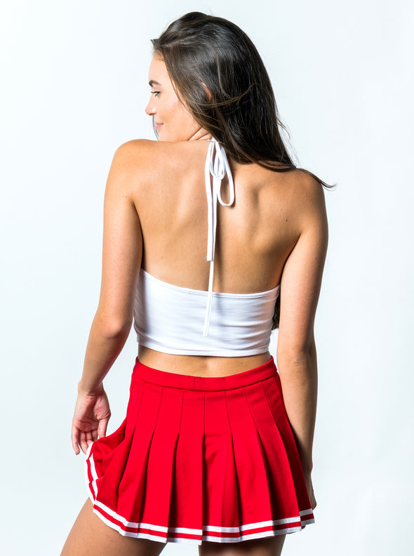 University of Houston - Cropped Halter Top - White