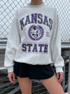 Kansas State - Vintage Crewneck Sweatshirt - Ash Grey